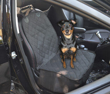 Waterdichte Zachte Quilten Antislip Hond Auto Voorstoel Cover Voorstoel Mat Kussen Protector Pet Accessoires zwart