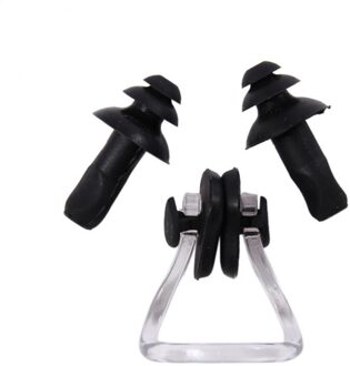 Waterdichte Zachte Zwemmen Oordopjes Neus Clip Case Oordop Zachte Siliconen Zwemmen Duiken Accessoires Zwemmen Set Voor Kids Volwassenen 01