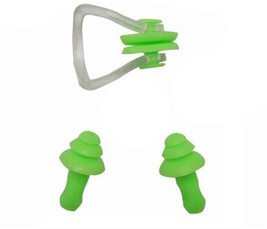 Waterdichte Zachte Zwemmen Oordopjes Neus Clip Case Oordop Zachte Siliconen Zwemmen Duiken Accessoires Zwemmen Set Voor Kids Volwassenen 04