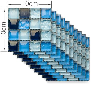 Waterdichte Zelfklevende Floor Decals 10 Stks/set Vintage Mozaïek Wandtegel Sticker Diy Keuken Badkamer Thuis Tegel Sticker