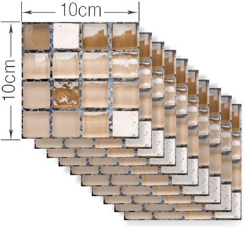 Waterdichte Zelfklevende Floor Decals 10 Stks/set Vintage Mozaïek Wandtegel Sticker Diy Keuken Badkamer Thuis Tegel Sticker