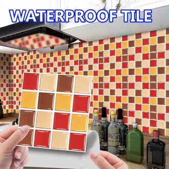 Waterdichte Zelfklevende Muurstickers 10Pc 3D Kristal Tegel Stickers Diy Keuken Bad Decor Muurstickers Waterdichte Tegels