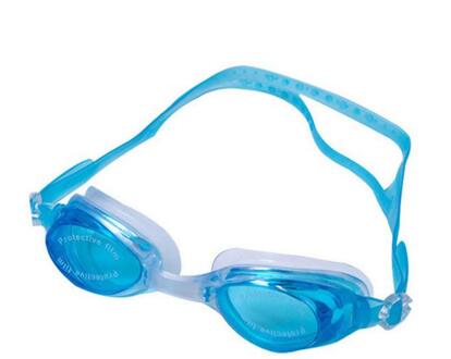 Waterdichte Zwembril Platte Licht Zwembril Verstelbare Multi-color Zonnebril Zwemmen Brillen Voor Mannen En Vrouwen meer blauw