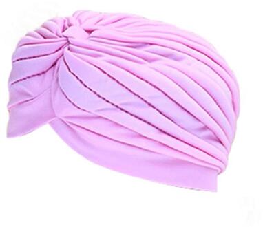 Waterdichte Zwemmen Caps Beschermen Oren Lange Haar Sport Zwemmen Zwembad Hoed Volwassenen Indian Hoofddoek Caps Motorkap Voor Yoga Kits roze