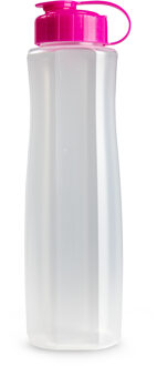 Waterfles/bidon - kunststof - roze - 1500 ml - sport/fitness drinkfles