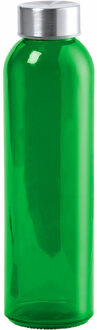 Waterfles/drinkfles AQUAMAN - glas - Groen - met RVS dop - 500 ml - Sportfles - Bidon