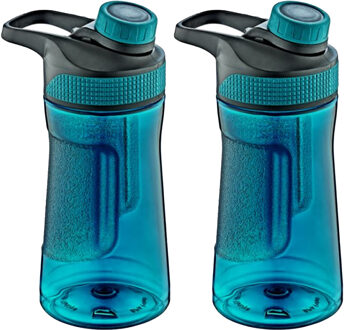 Waterfles / drinkfles / sportfles Aquamania - 2x - blauw - 730 ml - kunststof - bpa vrij