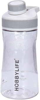 Waterfles / drinkfles / sportfles Aquamania - lichtgrijs - 530 ml - kunststof - bpa vrij