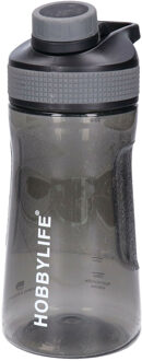 Waterfles / drinkfles / sportfles Aquamania - zwart smoked - 530 ml - kunststof - bpa vrij