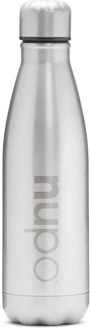 Waterfles Nupo Stainless Steel Water Bottle Silver 500 ml