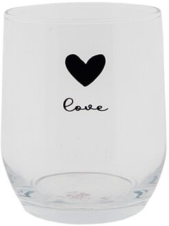 Waterglas 300 ml Glas Hart Love Drinkbeker Transparant Drinkbeker