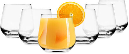 Waterglazen - 6x - Tumblers - 345 ml - glas - drinkglazen