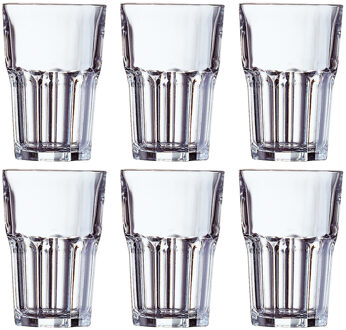 waterglazen/drinkglazen - 6x stuks - 350 ml - Granity serie - Drinkglazen Transparant