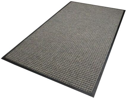 Waterhog Classic droogloopmat / schoonloopmat 115x180 cm - Rubber border - Grijs