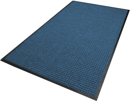 Waterhog Classic droogloopmat / schoonloopmat 90x150 cm - Rubber borde Blauw