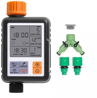 Watering Timer Automatische Digitale Programmeerbare Timer IP65 Waterdicht Scherm Voor Tuin Weide Irrigatie Timer Irrigatiesysteem 02dubbele outlet