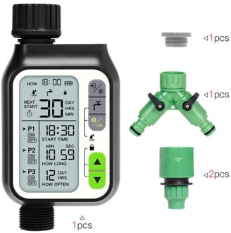 Watering Timer Automatische Digitale Programmeerbare Timer IP65 Waterdicht Scherm Voor Tuin Weide Irrigatie Timer Irrigatiesysteem 04dubbele outlet