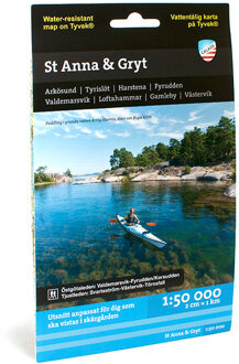 Waterkaart Sjö- och kustkartor St Anna & Gryts skärgårdar | Zweden | Calazo