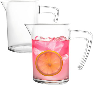 waterkan Nice - 2x - transparant - PC kunststof - 0,5L - limonadekan - schenkkan