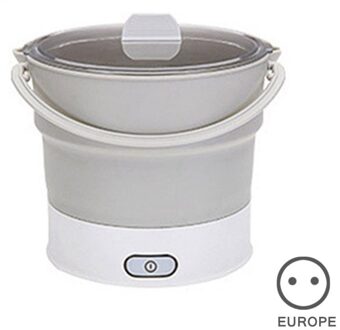 Waterkoker 0.8L Opvouwbare Elektrische Koekenpan Siliconen Multifunctionele Pot Reizen Hotel Kantoor Familie TI99 grijs EU
