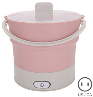 Waterkoker 0.8L Opvouwbare Elektrische Koekenpan Siliconen Multifunctionele Pot Reizen Hotel Kantoor Familie TI99 roze US