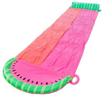 Watermeloen Dubbele Gazon Waterglijbaan Giant Opblaasbare Glijbaan Zwembaden Achtertuin Splash Mat Voor Kids Kinderen Outdoor Plezier Speelgoed