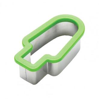 Watermeloen Slicer Gebruik Ijs Vorm Rvs Abs Meloen Fruit Cutter Mold Voor Thuis Creatieve Fruit Snijden tool groen