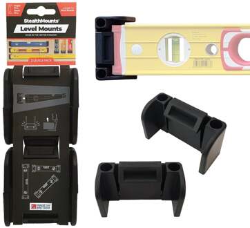 Waterpasbevestiging | Zwart | 2 stuks - OM-LM-BLK-2