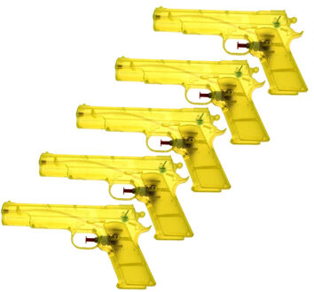 Waterpistool - 25x - geel - kunststof - 20 cm - transparant - speelgoed