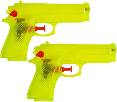 Waterpistool - 5x - 14 cm - geel - waterpistooltjes - basic model