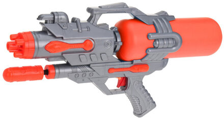 Waterpistool van 46 cm - met pomp - oranje - kinderspeelgoed - waterspeelgoed - waterpistolen