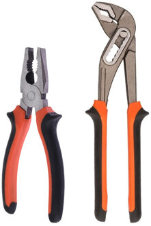 Waterpomptang 25 cm met combanatietang 17 cm - Klusbenodigdheden - Klusbenodigdheden - Gereedschap - Tangen set