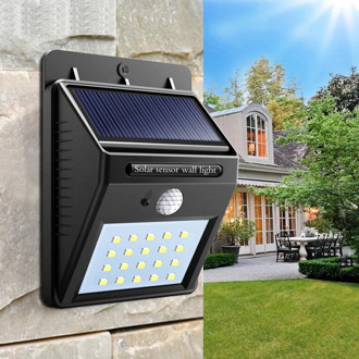 Waterproof 20 LED Solar Lights Motion Sensor Wall Light Outdoor Garden Yard Lamp