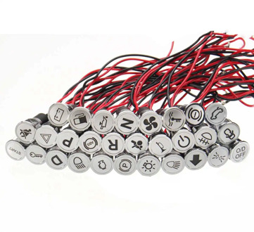 Waterproof 8mm Metal LED Dash Panel Warning Pilot Indicator Light 12-36V Turn Light Signal Lamp Universal for Boat Car Truck