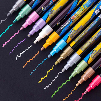 Waterproof Acrylic Fabric Painting Pen Graffiti Paint Marker Kids Drawing Pen Colorful School Tyres Writing Paint Marker Pen