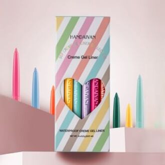 Waterproof Creme Gel Eyeliner Set - 3 Types Set C (0.2g x 6pcs)