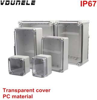 Waterproof Junction Box IP67 Transparent Cover DIY Electrical Cases ABS Plastic Enclosure Outdoor Instrument Box For PCB