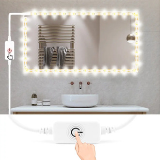 Waterproof LED Strip Mirror Light Bathroom 5V USB Touch Control Dimmable Strip Led For Mirror Table Wardrobe Makeup Light