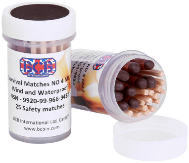 Waterproof matches in koker 1x25st