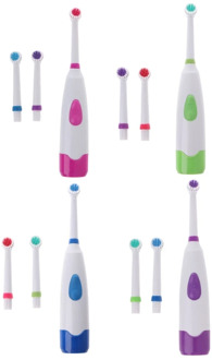 Waterproof Rotating Electric Toothbrush With 3 Brush Head 10166