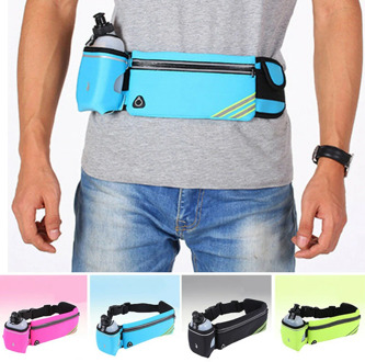 Waterproof Running Belt With Water Bottle Holder Bum Bag Cycling 5.5inch Waist Bag For Outdoor Running