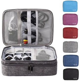 Waterproof Travel Storage Bag Electronics USB Charger Data Cable Organizer Case Portable Outdoor Earphone Gadget Travel Pack