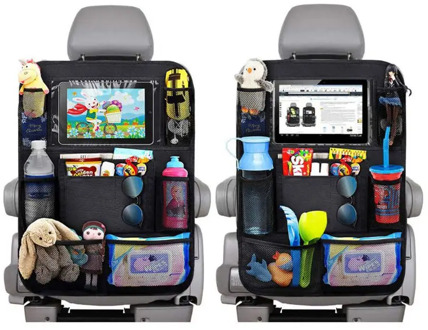 Waterproof Vehicle Storage Sundries Bag Car Seat Back Protector Cover for Children Baby Kick Mat Protect Bag