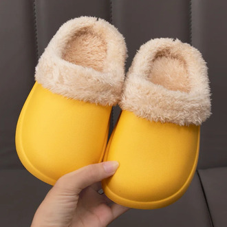 Waterproof Winter Children Kids Boy Girl Mules Warm Clogs Croc Sandals Garden Slippers Candy Color Causal Indoor Shoes For Women