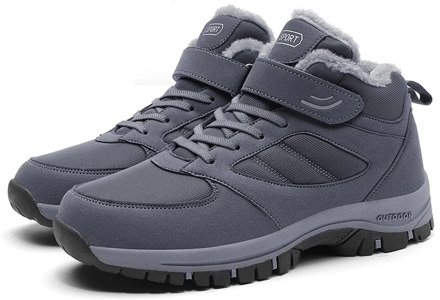 Waterproof Winter Men Boots with Fur Warm Snow Women Boots Men Work Casual Shoes Sneakers High Top Rubber Ankle Boots Size 35-45