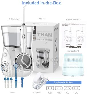Waterpulse V660 Pro Monddouche 12 Druk Floss En Massage Dental Water Elektrische Bleken Monddouche Orale Water Dental Floss ons aansluiten