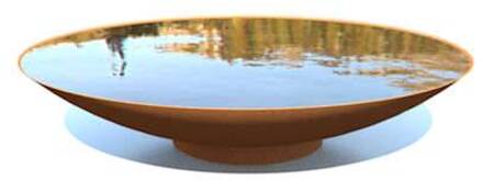 Waterschaal staal 100 x 21 cm