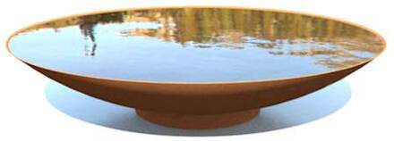 Waterschaal staal 120 x 21 cm