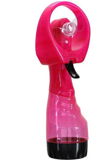 waterspray ventilator - 1x stuks - roze - 27 cm - verkoeling
