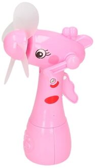 Watersproeier ventilator dierenkop roze 15 cm voor kinderen - Ventilatoren